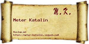 Meter Katalin névjegykártya